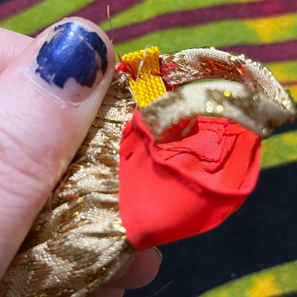 Vintage 1970’s Topper Dawn 6” Fashion Doll in Original Red and Gold Zigzag Dress - Picture 6 of 16